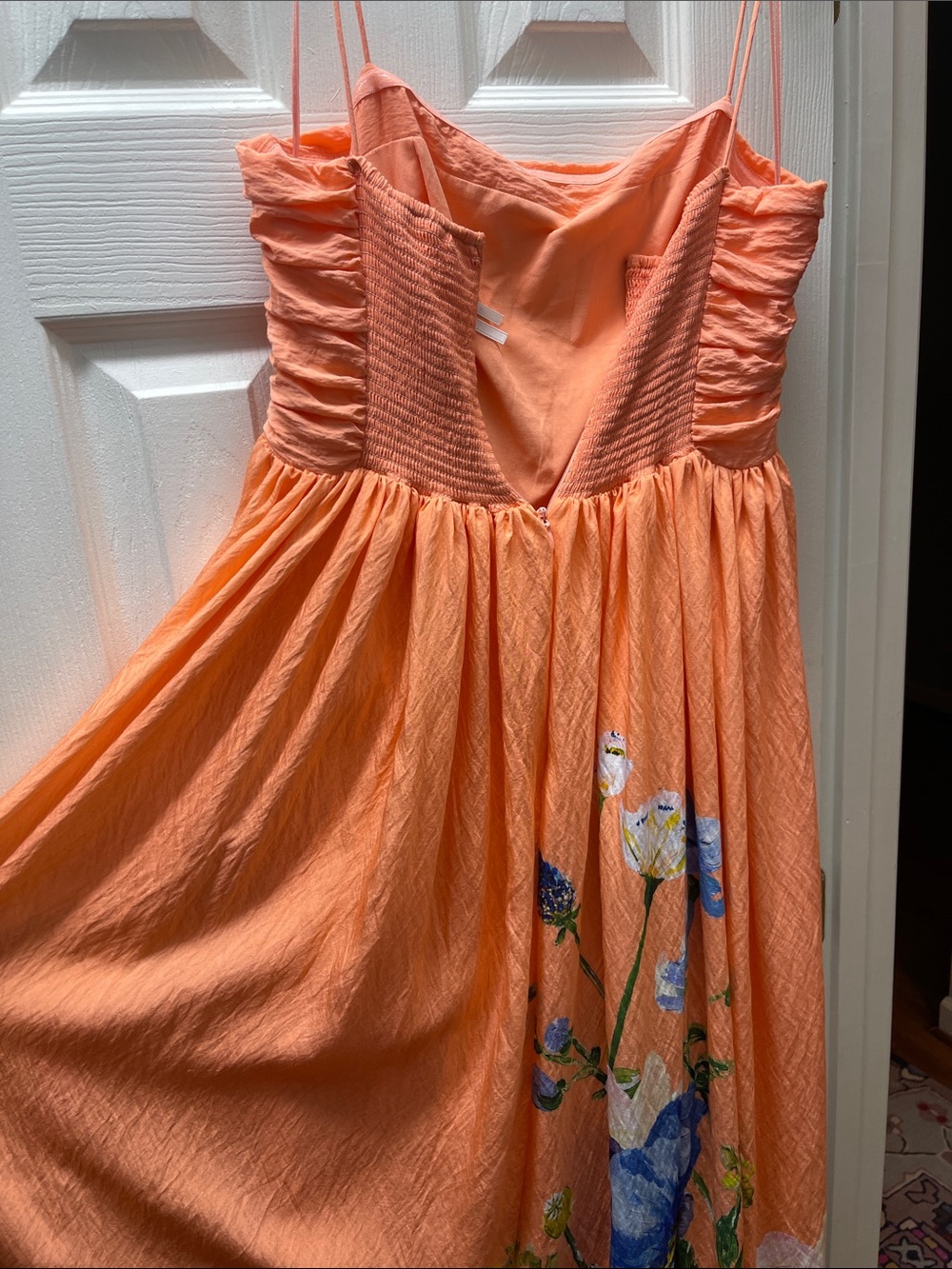 The Lorelei Ruched-Bodice Midi Dress from Anthropologie - Picture 4 of 8